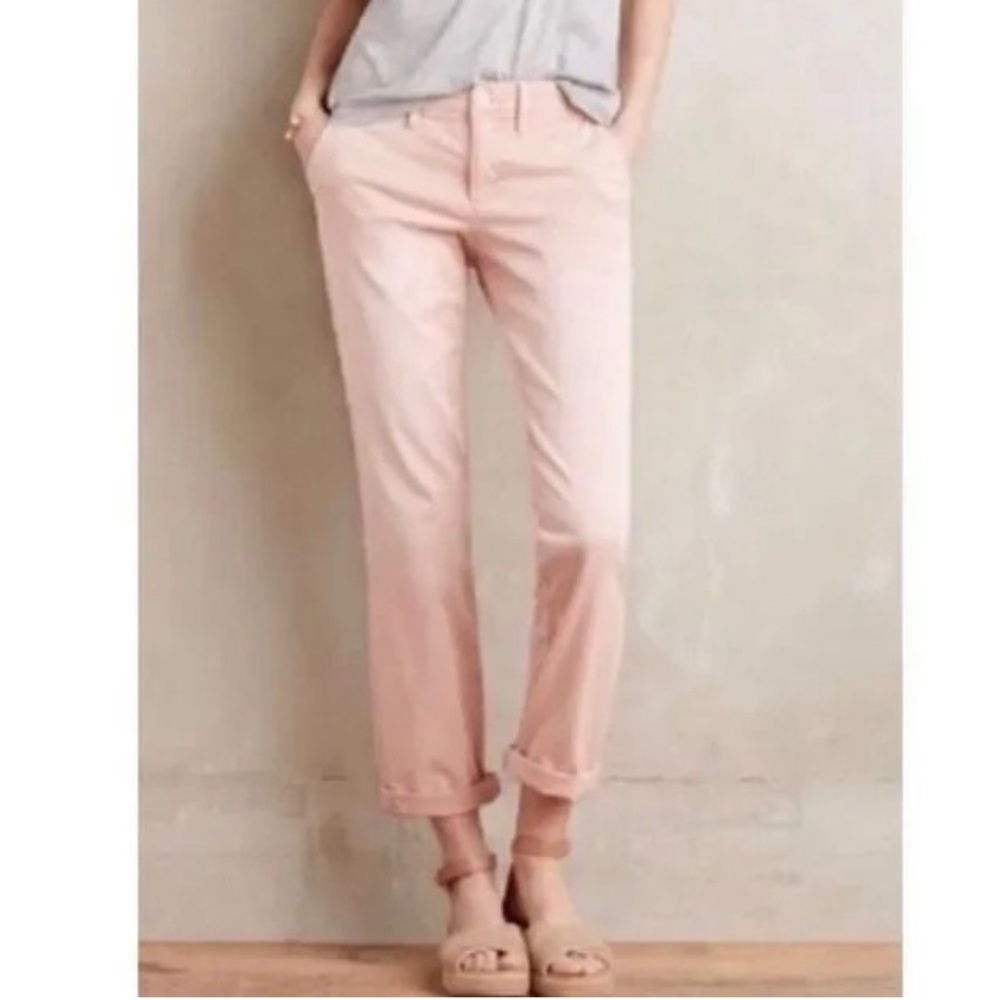 Anthropologie Pilcro and the Letterpress Pink Hyphen Chino Pants
